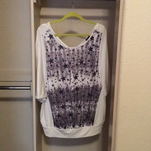 Black & White Star Top